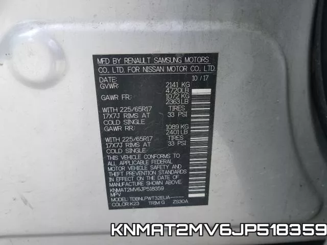 KNMAT2MV6JP518359 фото 2