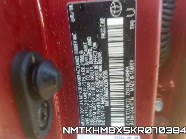 NMTKHMBX5KR070384 фото 2