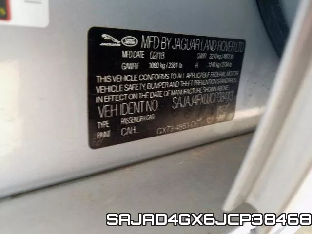 SAJAD4GX6JCP38468 фото 2