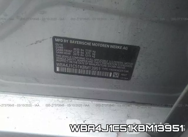 WBA4J1C51KBM13951 фото 10