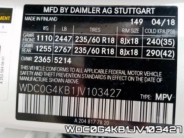 WDC0G4KB1JV103427 фото 2