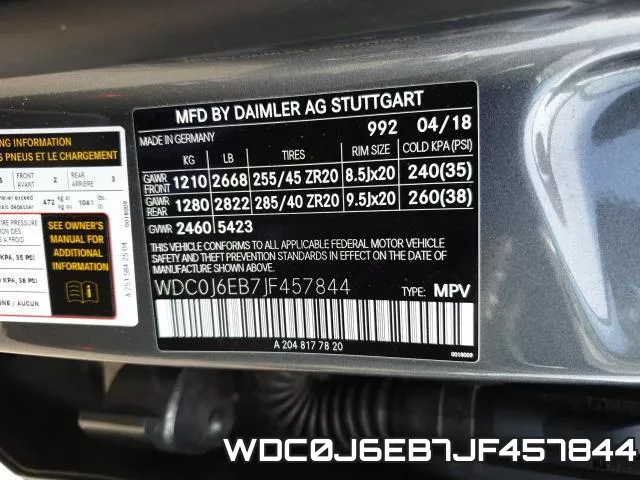 WDC0J6EB7JF457844 фото 2