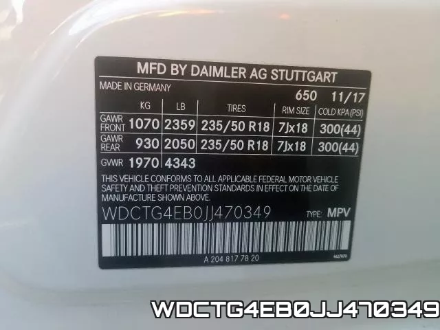 WDCTG4EB0JJ470349 фото 2