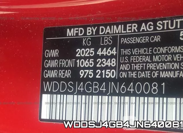 WDDSJ4GB4JN640081 фото 10