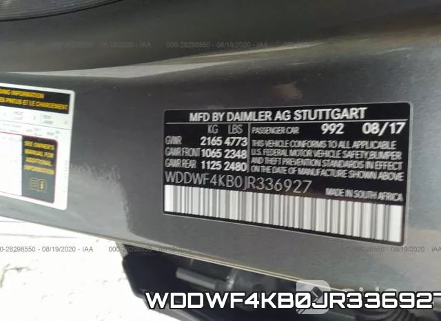 WDDWF4KB0JR336927 фото 10