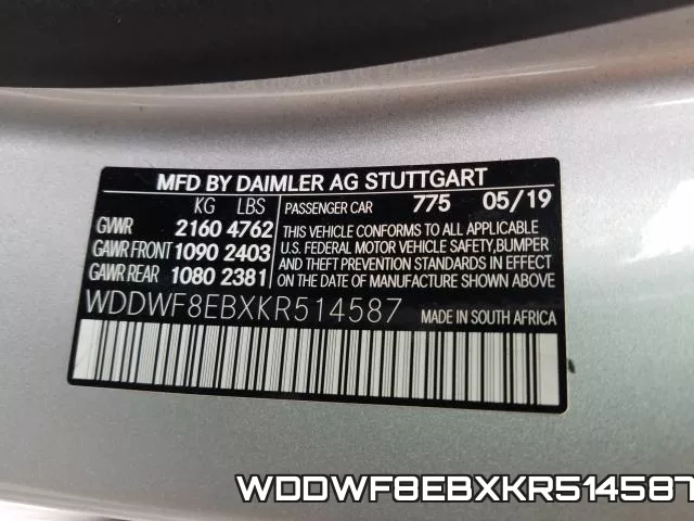 WDDWF8EBXKR514587 фото 2