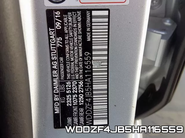 WDDZF4JB5HA116559 фото 2