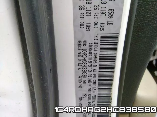 1C4RDHAG2HC838580 фото 2