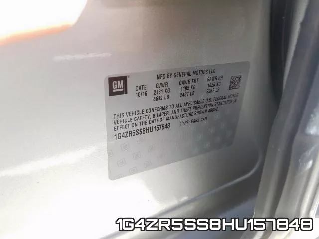 1G4ZR5SS8HU157848 фото 2