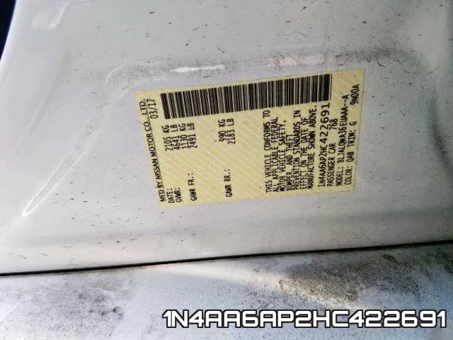 1N4AA6AP2HC422691 фото 2