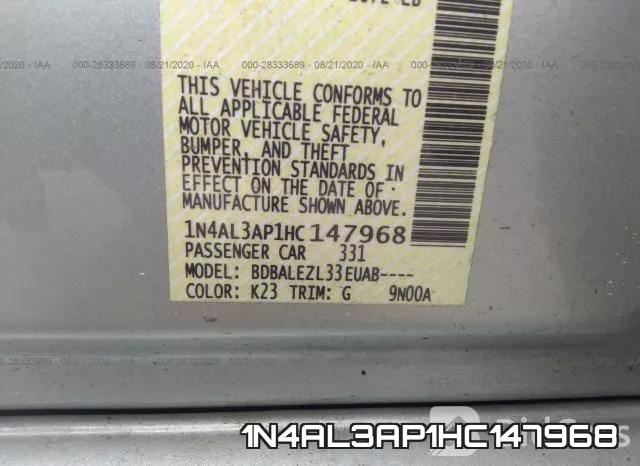 1N4AL3AP1HC147968 фото 10