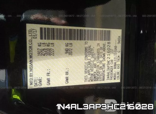 1N4AL3AP3HC216028 фото 9