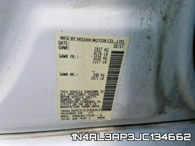 1N4AL3AP3JC134662 фото 2