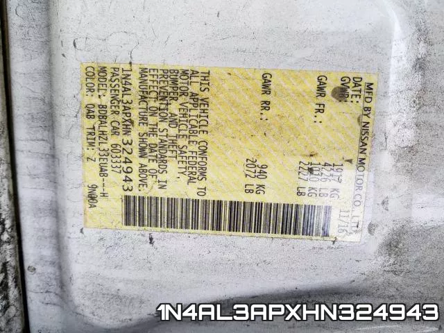 1N4AL3APXHN324943 фото 2
