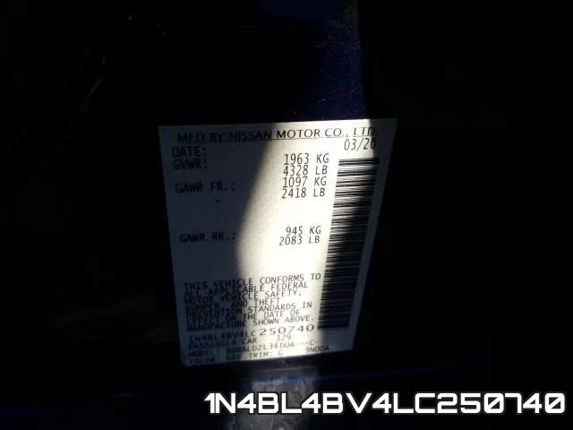 1N4BL4BV4LC250740 фото 2