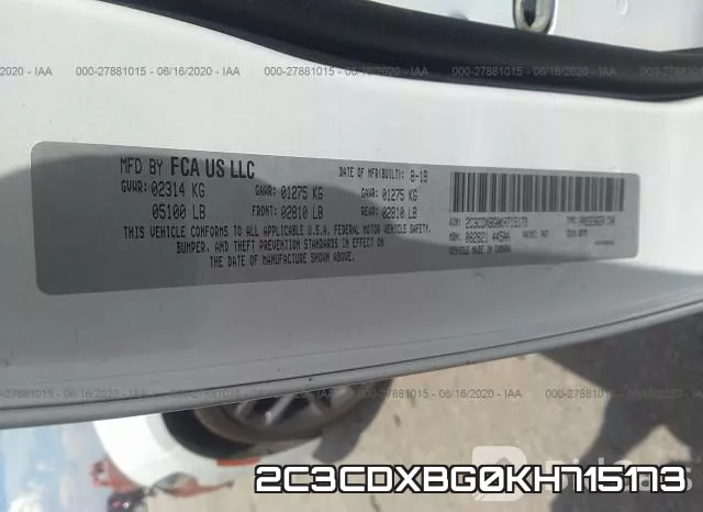 2C3CDXBG0KH715173 фото 10