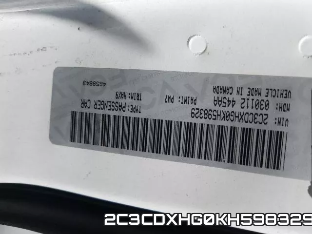 2C3CDXHG0KH598329 фото 2