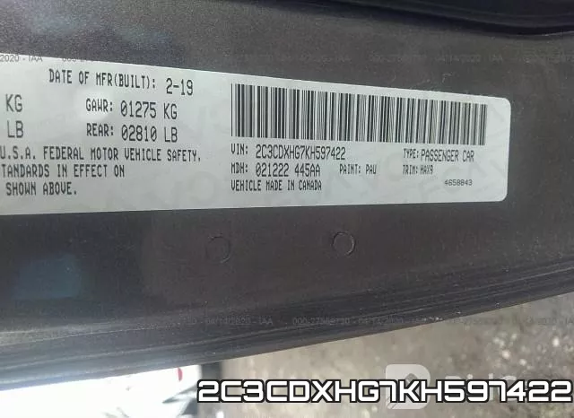 2C3CDXHG7KH597422 фото 10