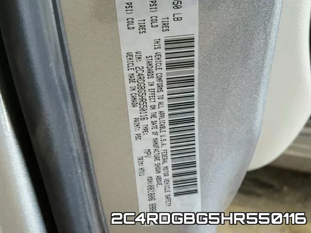 2C4RDGBG5HR550116 фото 2