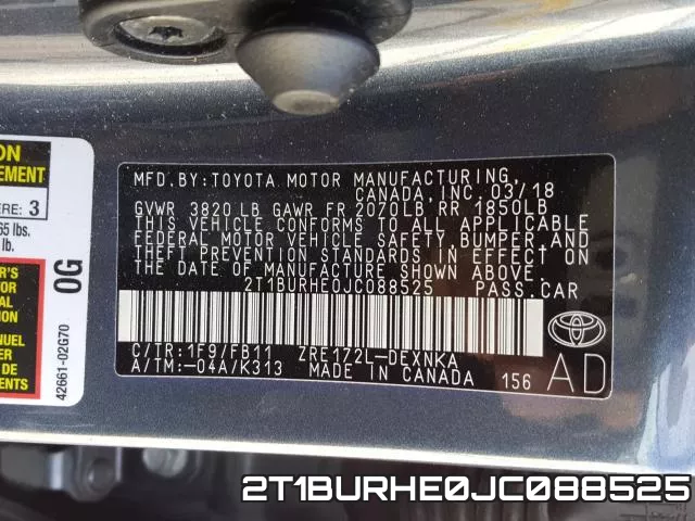 2T1BURHE0JC088525 фото 2