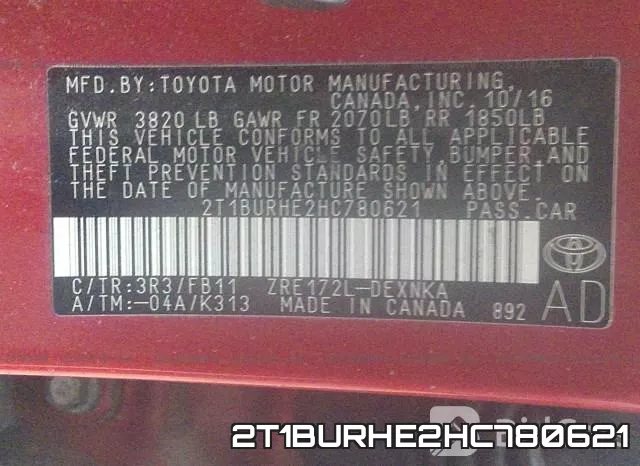 2T1BURHE2HC780621 фото 10