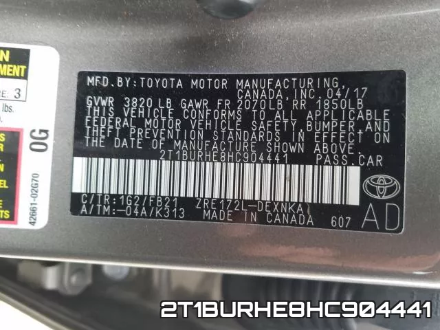 2T1BURHE8HC904441 фото 2