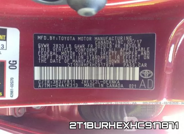 2T1BURHEXHC917871 фото 10