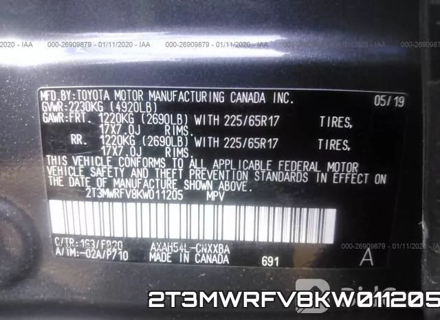 2T3MWRFV8KW011205 фото 10