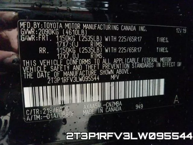 2T3P1RFV3LW095544 фото 2