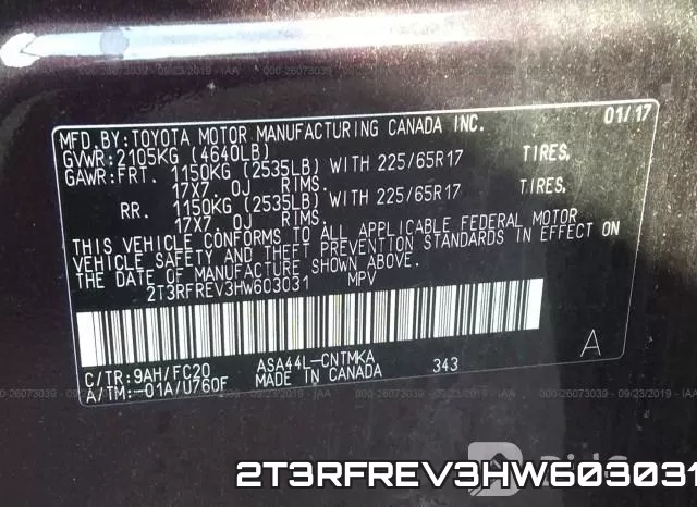 2T3RFREV3HW603031 фото 10
