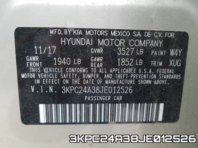 3KPC24A38JE012526 фото 2
