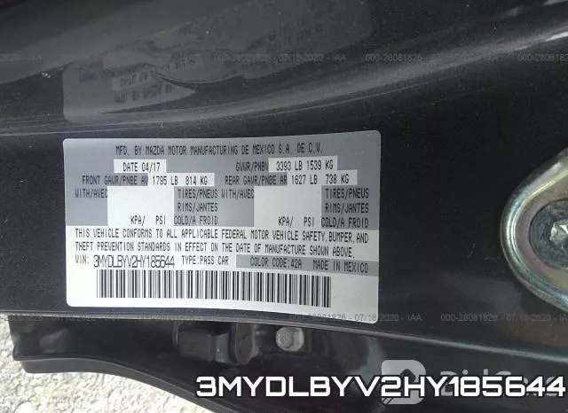 3MYDLBYV2HY185644 фото 10