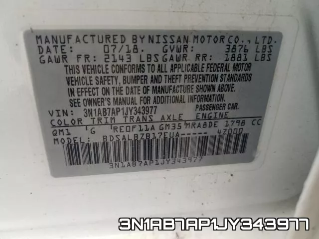 3N1AB7AP1JY343977 фото 2