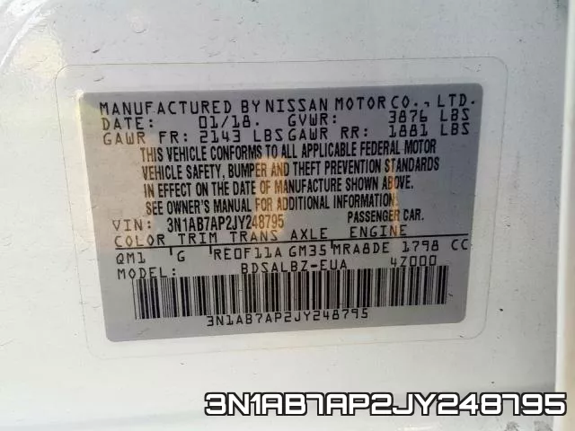 3N1AB7AP2JY248795 фото 2