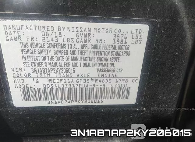 3N1AB7AP2KY206015 фото 10