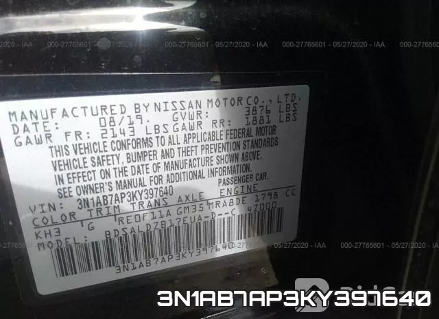 3N1AB7AP3KY397640 фото 10