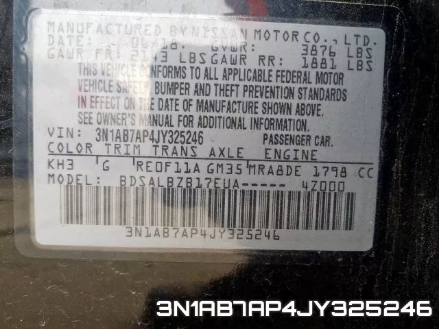 3N1AB7AP4JY325246 фото 2