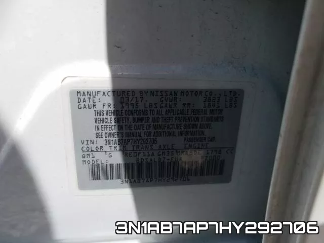 3N1AB7AP7HY292706 фото 2