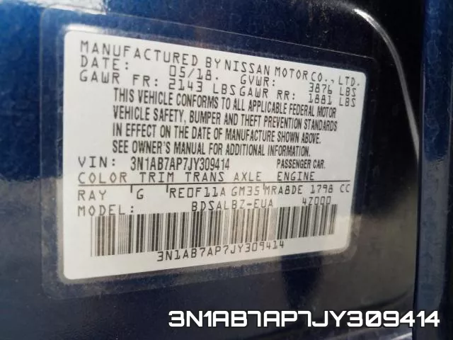 3N1AB7AP7JY309414 фото 2