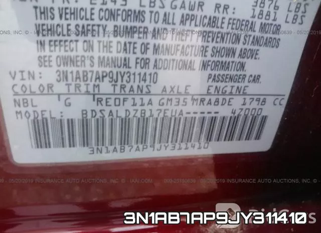 3N1AB7AP9JY311410 фото 10