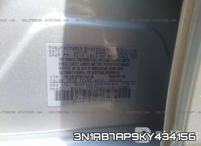 3N1AB7AP9KY434156 фото 10