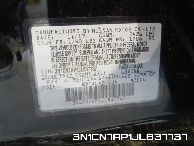 3N1CN7AP1JL837737 фото 2