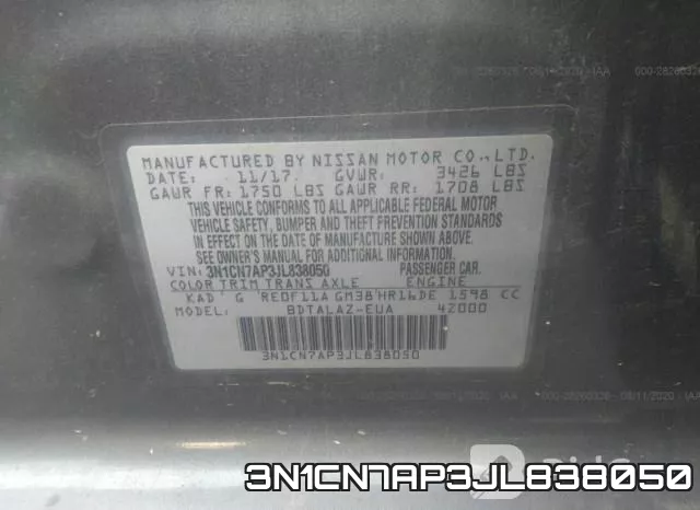 3N1CN7AP3JL838050 фото 10