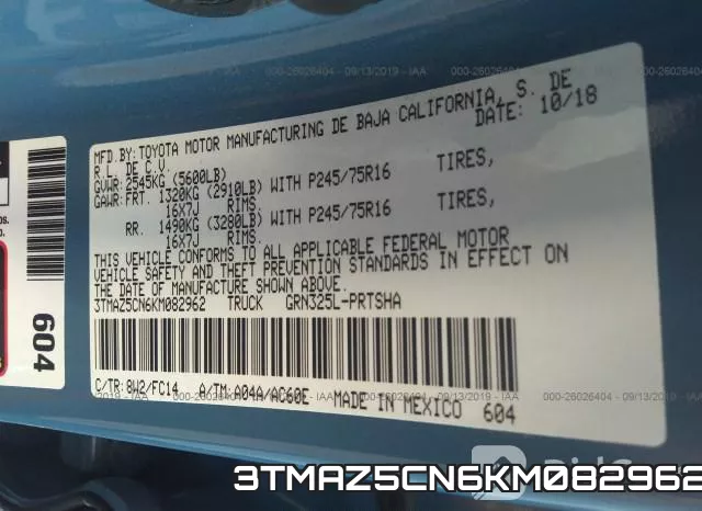3TMAZ5CN6KM082962 фото 10