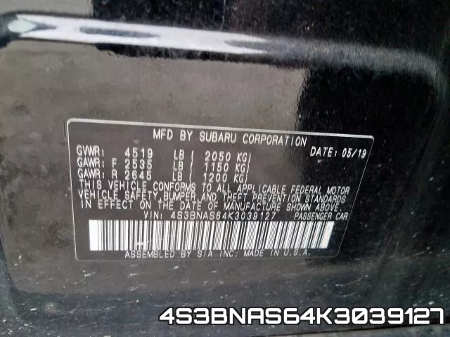 4S3BNAS64K3039127 фото 2