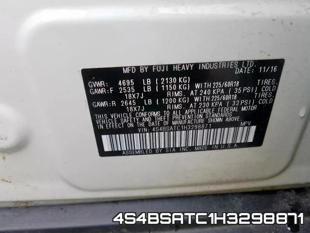 4S4BSATC1H3298871 фото 2