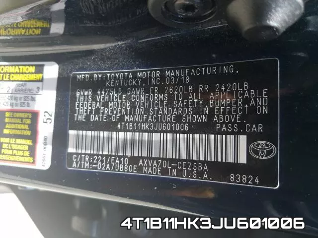 4T1B11HK3JU601006 фото 2