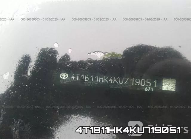 4T1B11HK4KU719051 фото 10