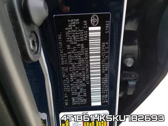 4T1B61HK5KU782693 фото 2
