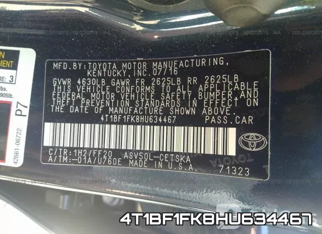 4T1BF1FK8HU634467 фото 9